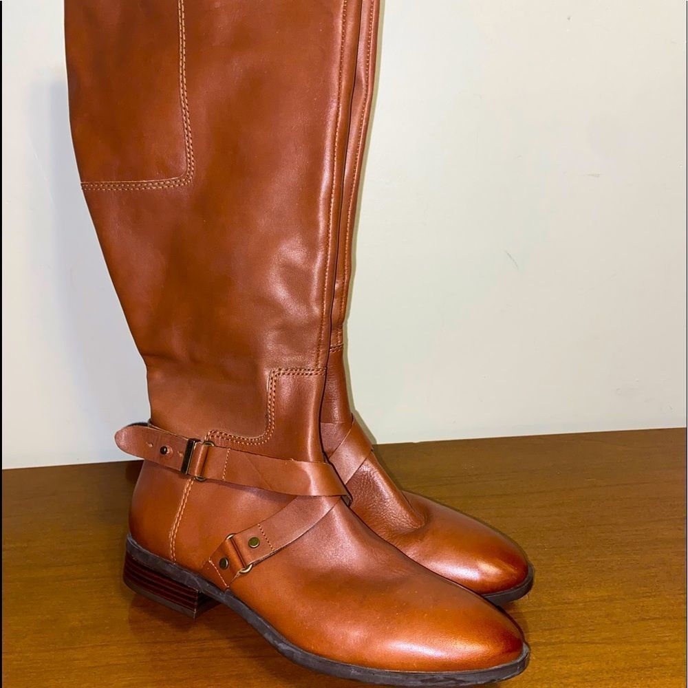 Nine West leather tall riding boots size 8.5